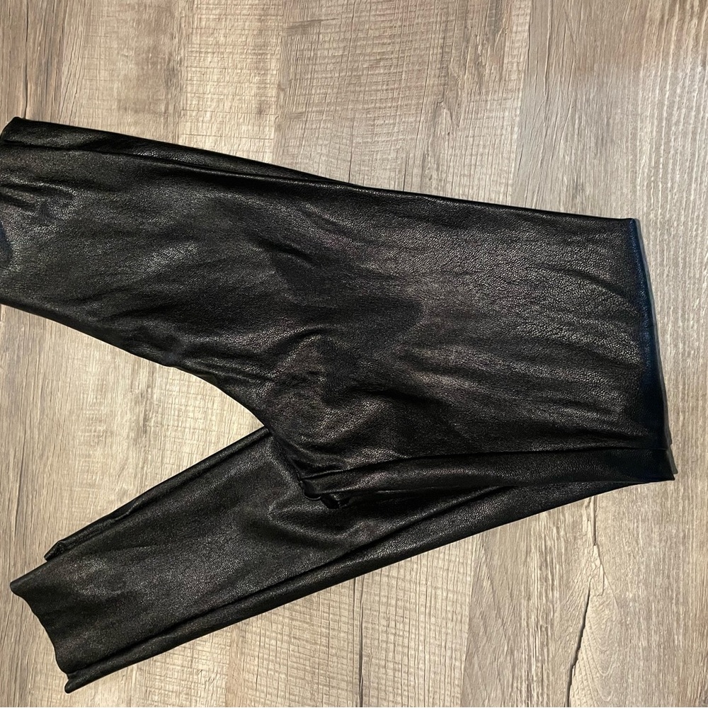 Commando Black Leather Leggings